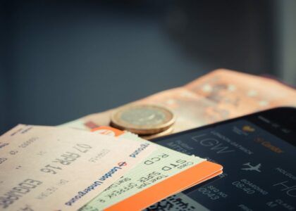 Sicher verreisen mit Geld und Boarding Card